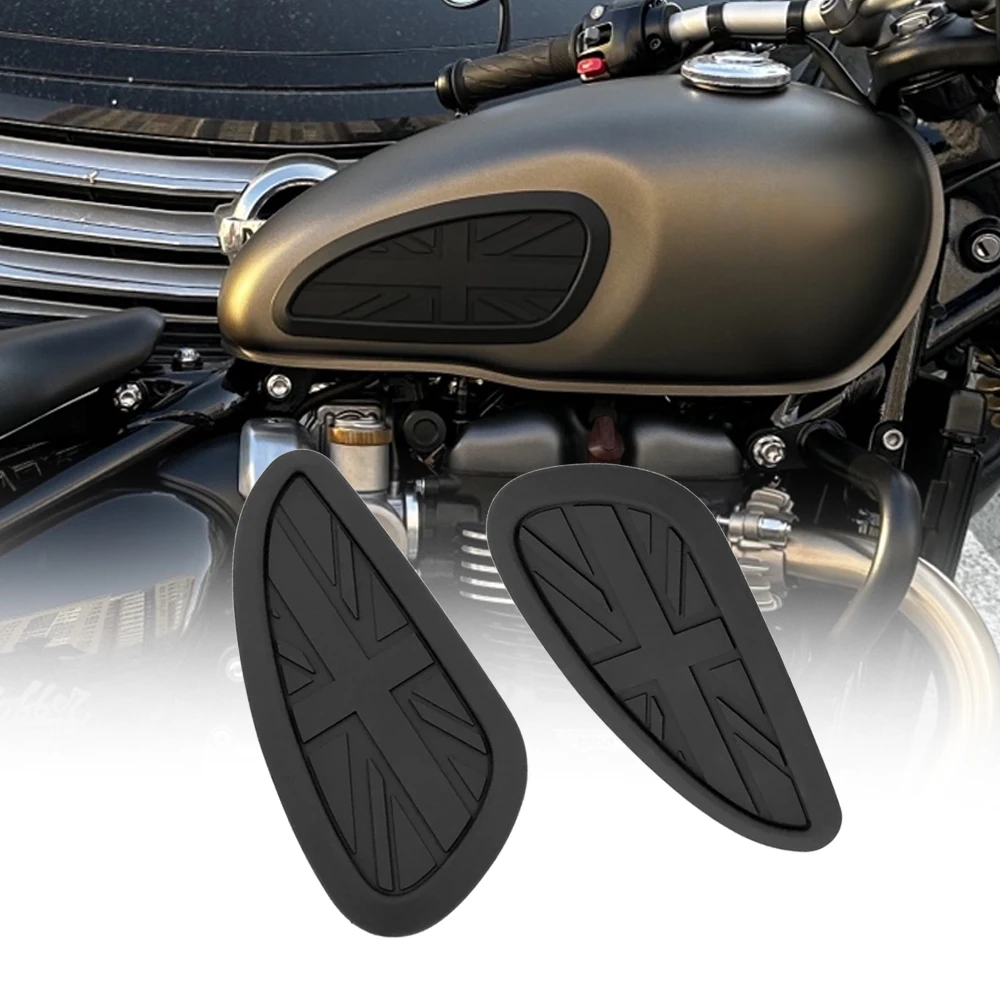 Universal Motorcycle Anti-slip Tank Pads Fuel Gas Knee Grip Traction Pads Protection Sticker Side Decal For Triumph T100 T120