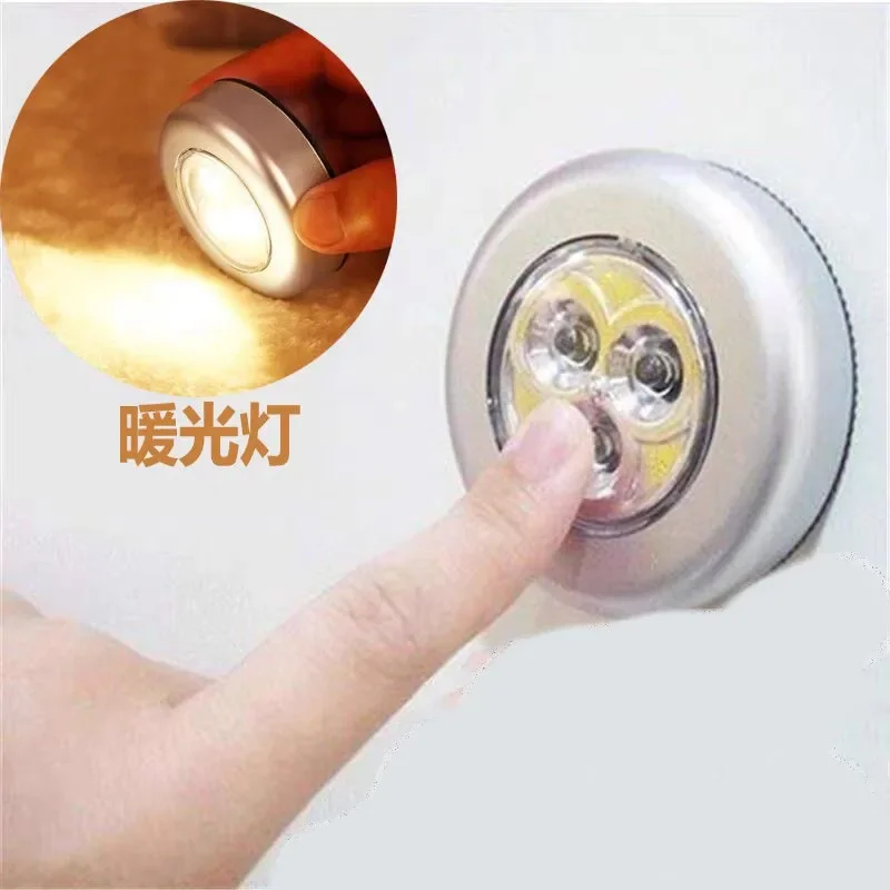Wardrobe Bedroom Stairs Mini Touch Control Night Light Kitchen Wireless LED Cabinet Light Battery Powered Closet Light Lamp