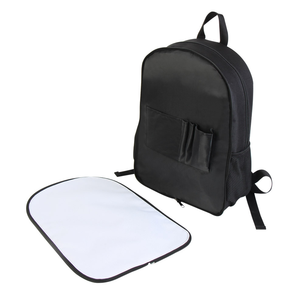 Mode Student Rucksack Tasche Sublimation leere Schult asche Kinder Kinder Polyester schwarz Reisetasche für Wärme übertragungs druck