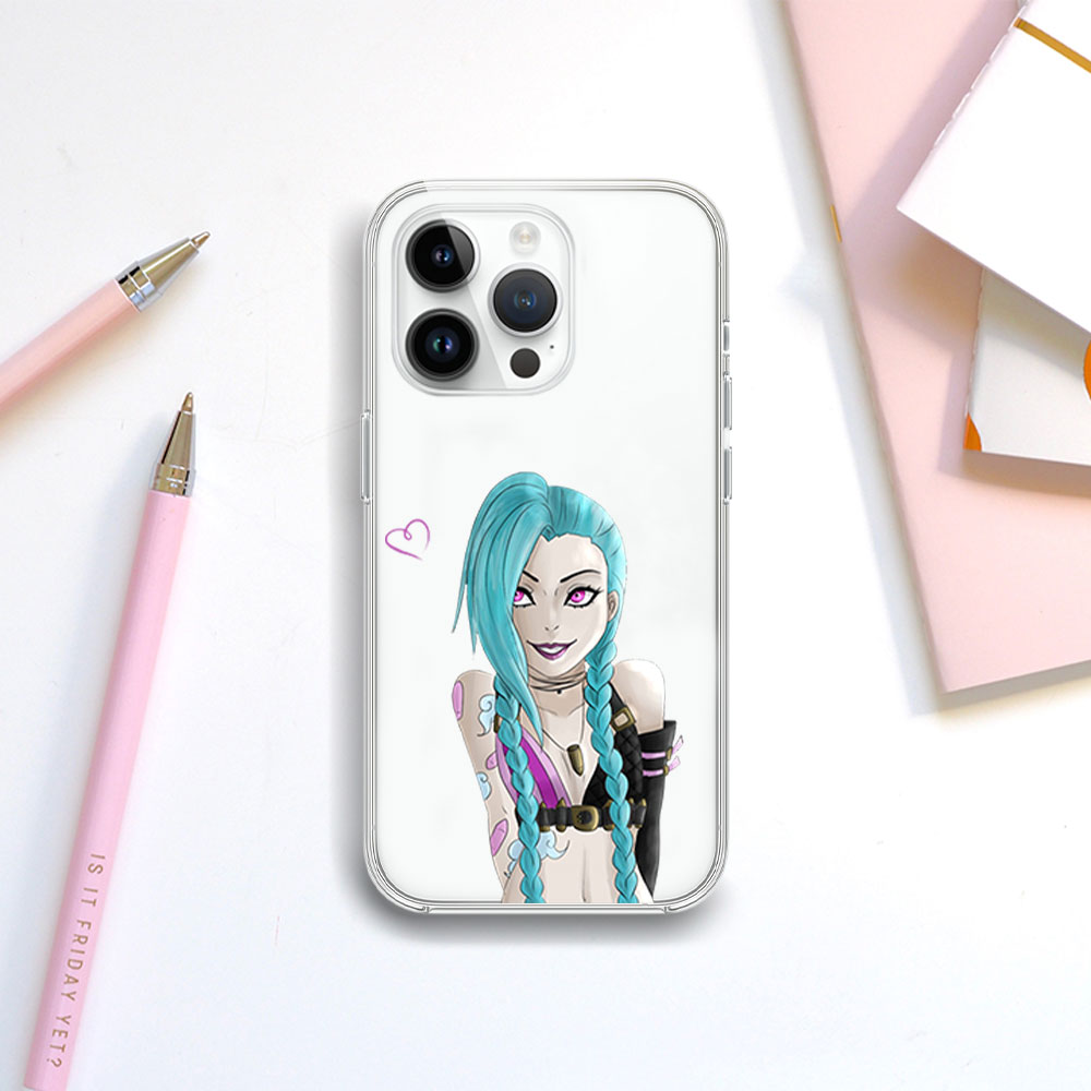 L-league of Legends Loli casing ponsel transparan, casing cangkang ponsel transparan untuk iPhone 12 11 14 13 15 16 Pro Max Plus