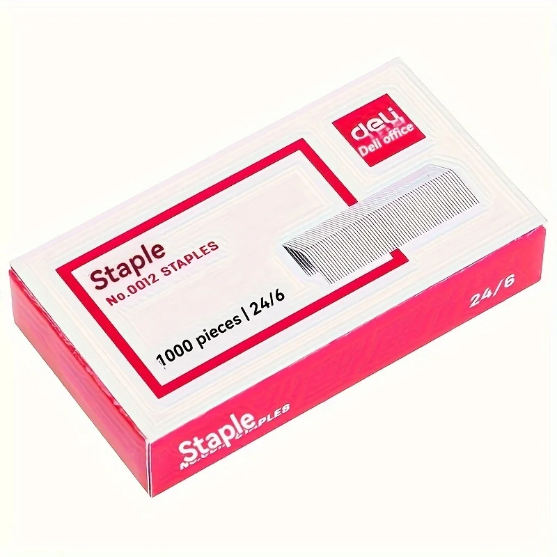 1000 Pieces of 24/6 Office Staple Clips, High-quality Standard Staples for Binding Machines, Strong and Easy To Use,