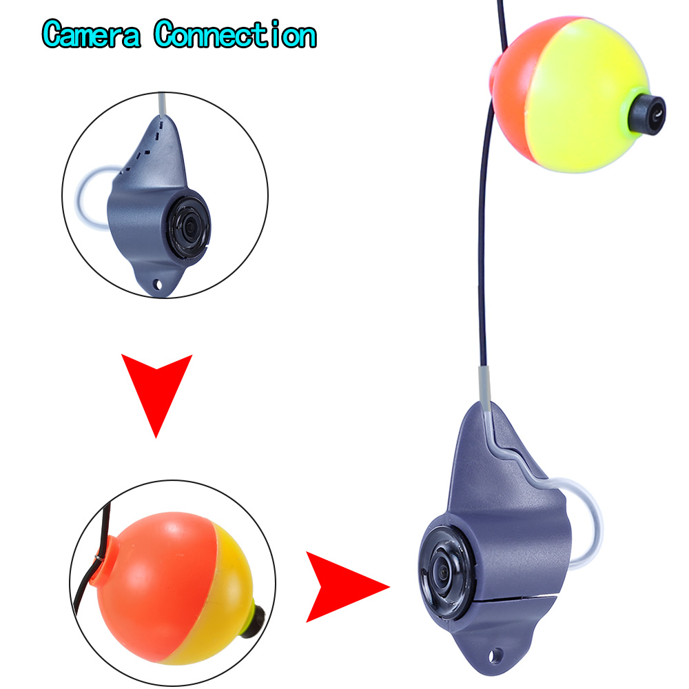 Cámara subacuática THEJLES HD 1000 Line para pesca en hielo, buscador de peces con pantalla IPS de 4,3 pulgadas y 8 luces infrarrojas que se puede girar/apagar