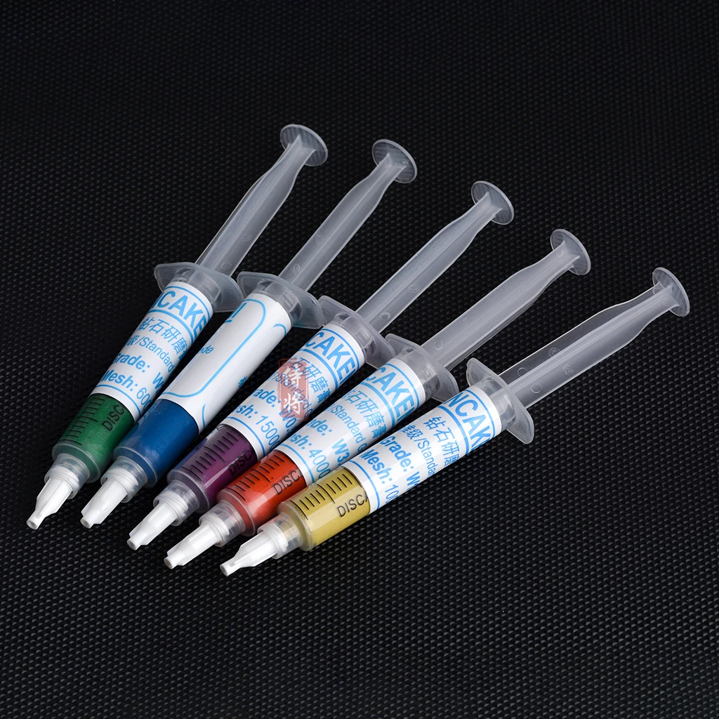 W0.5-W40 diamantato lucidatura lappatura paste siringhe composte per gioielli giada metallo stampo lucidatura a specchio pasta riparazione graffi