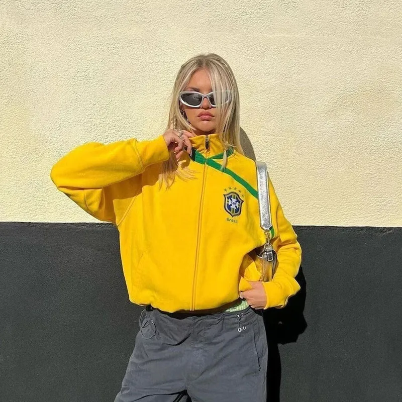 Y2k americano retro outono e inverno rua zíper hoodie casual gótico oversized retalhos jaqueta coreano moda casal topo novo