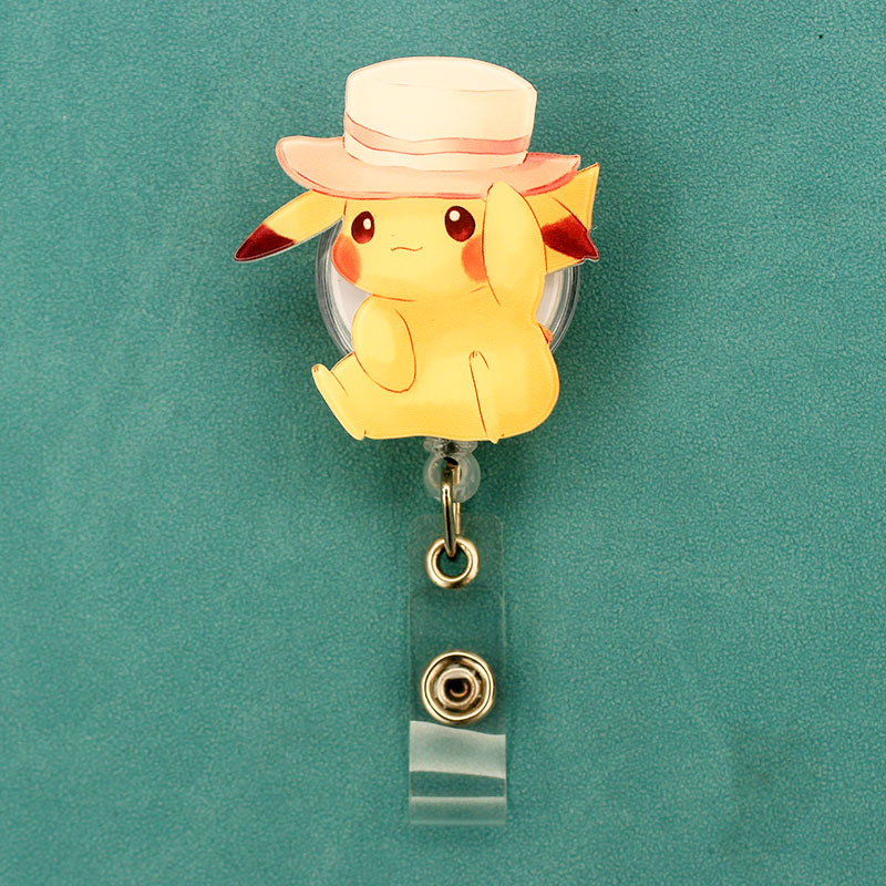 漫画面白い魔法の精神バッジリールナース労働者 Enfermera ID ホルダー女の子男の子格納式ネームカードホルダーアクセサリー