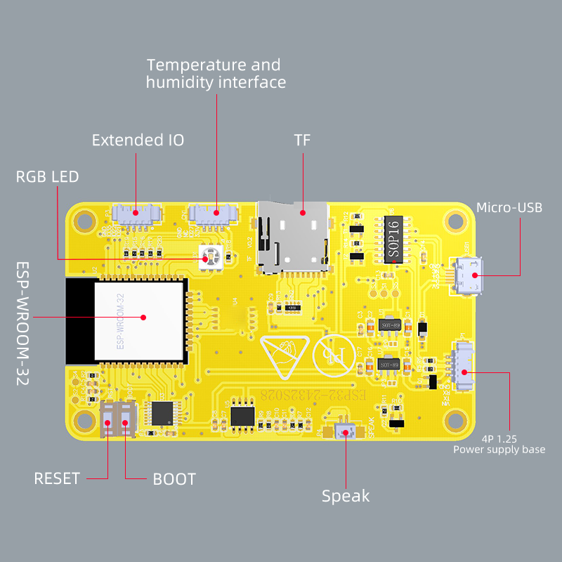Esp32 arduino lvgl wifi & placa de desenvolvimento bluetooth 2.8 "240*320 tela inteligente 2.8 polegadas lcd módulo tft com toque wroom