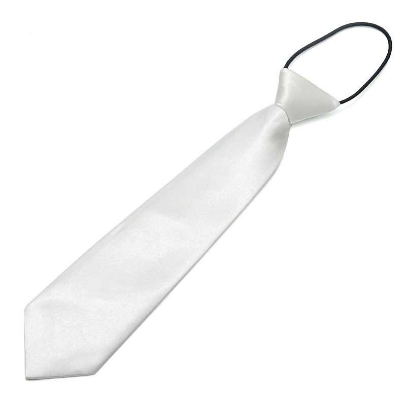 28cm Boys Girls Ties Casual Solid Necktie Suits Students Tie Slim Necktie Gravatas Simple Student Rubber band Neck Tie