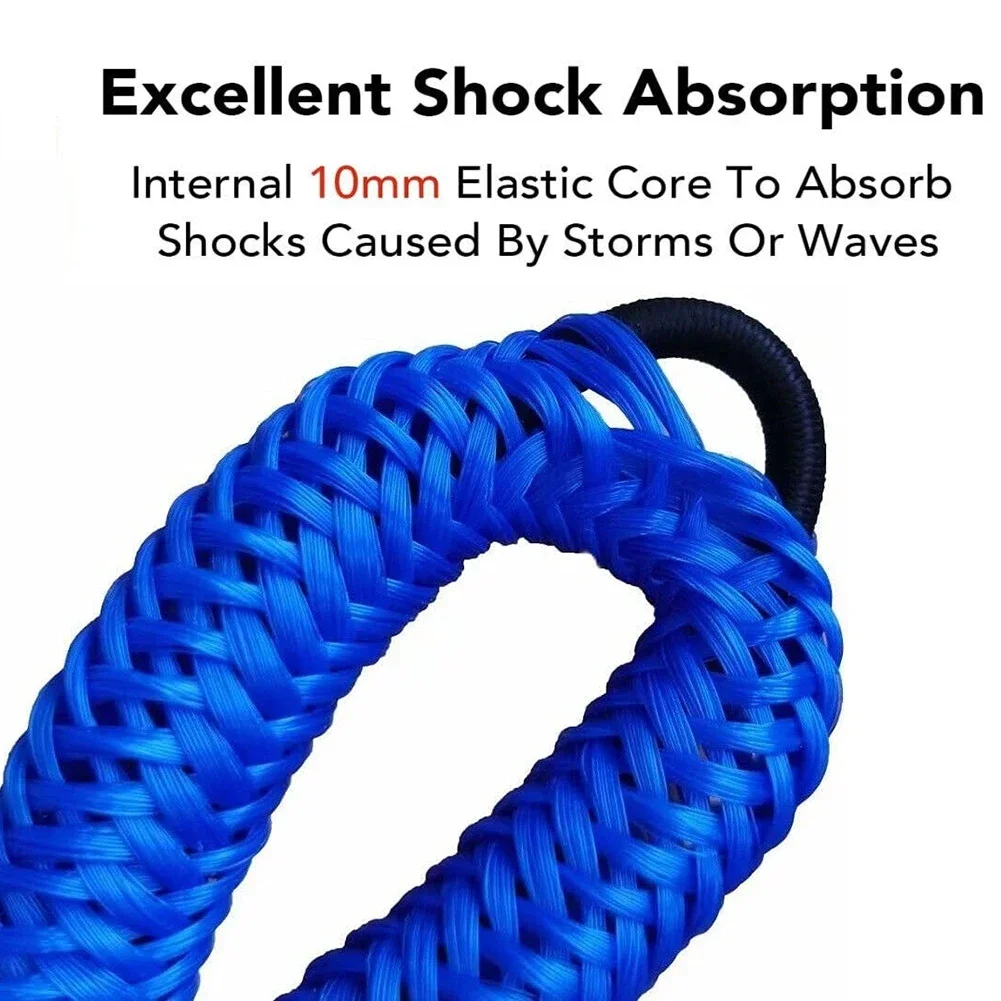 Linha de doca cordas de barco corda de amarração barco bungee doca dockline para caiaque embarcações jet ski pontão canoa barco a motor