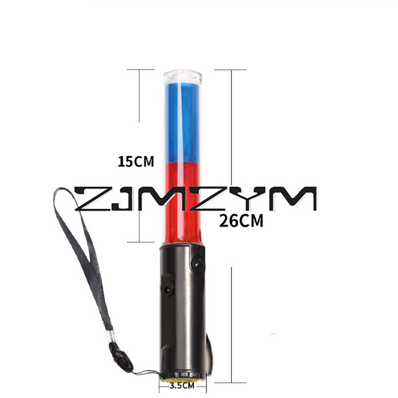 26cm Traffic Led Safety Signal Wand Work Light Flashlight with Wristband Flashing Modes Vehicles Flash Light