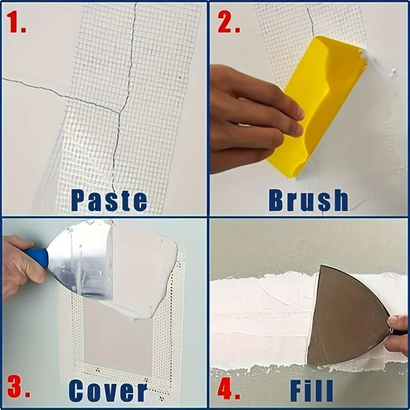 1 rotolo 30M nastro a rete autoadesivo in fibra di vetro crepa da parete riparazione isolamento termico nastro decorativo per cucitura a rete