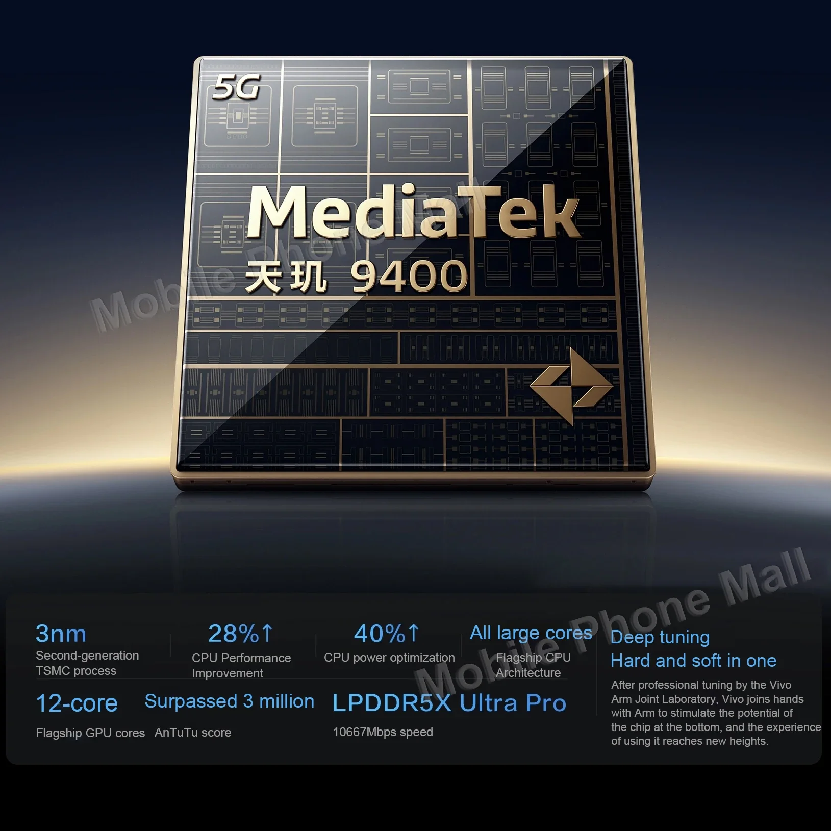 Vivo X200 Pro – téléphone portable d'origine, caméra 200.0MP, Charge 90W, 6.78 pouces, AMOLED 120HZ, 6000mAh, batterie Android 15.0, dimension 9400