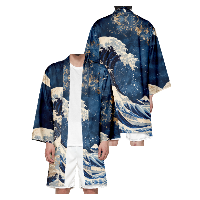 Mannen Japanse Lange Kimono Vest Vrouwen Samurai Kostuum vest Traditionele Jurk Kimono Shirt Mode Yukata Buitenhoes