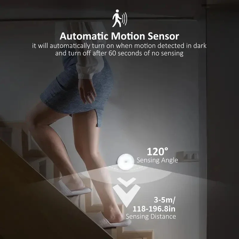 3 個 LED 人感センサーライト寝室ナイトライト階段廊下部屋ワードローブ照明部屋の装飾ランプ USB 充電式