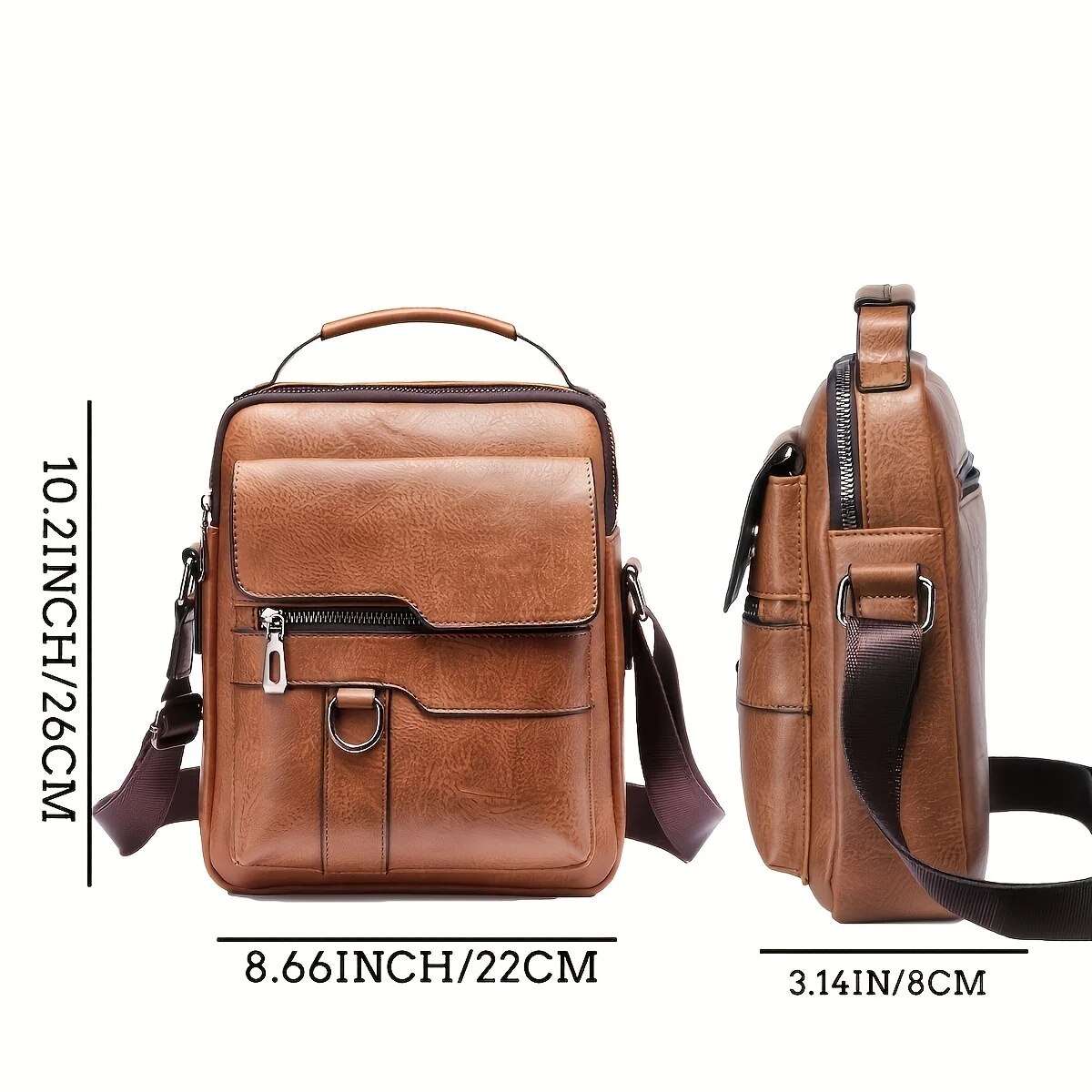 Marque hommes sac à bandoulière pour 9.7 "iPad hommes rabat en cuir PU hommes sacs à bandoulière rabat d'affaires mâle solide sac de messager sac de voyage