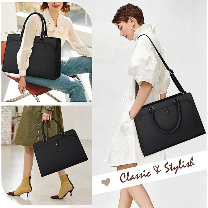 2025 New Ladies Handheld Briease Multi-Segmented Commuter A4 Document Bag Can Place 6-Inch Laptop Briease Busin Tote
