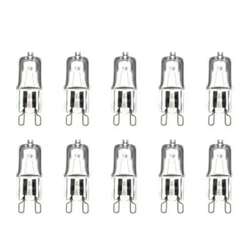 10pcs G9 25W 40W 60W Clear/Frosted Halogen Bulbs 2 Pin Base Warm White Small Light Bulb for Chandeliers/Pendants/Cabinet Lights