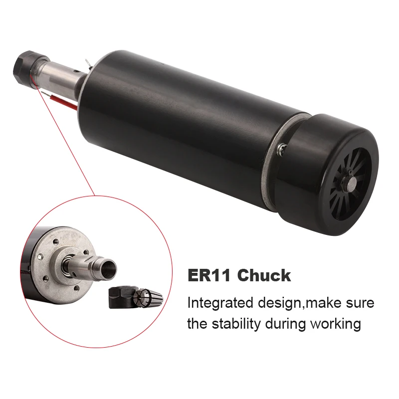 300W 500W CNC Spindle Motor Air Cooling Spindle 52MM DC12-48V Milling Motor For CNC Router Engraving Machine