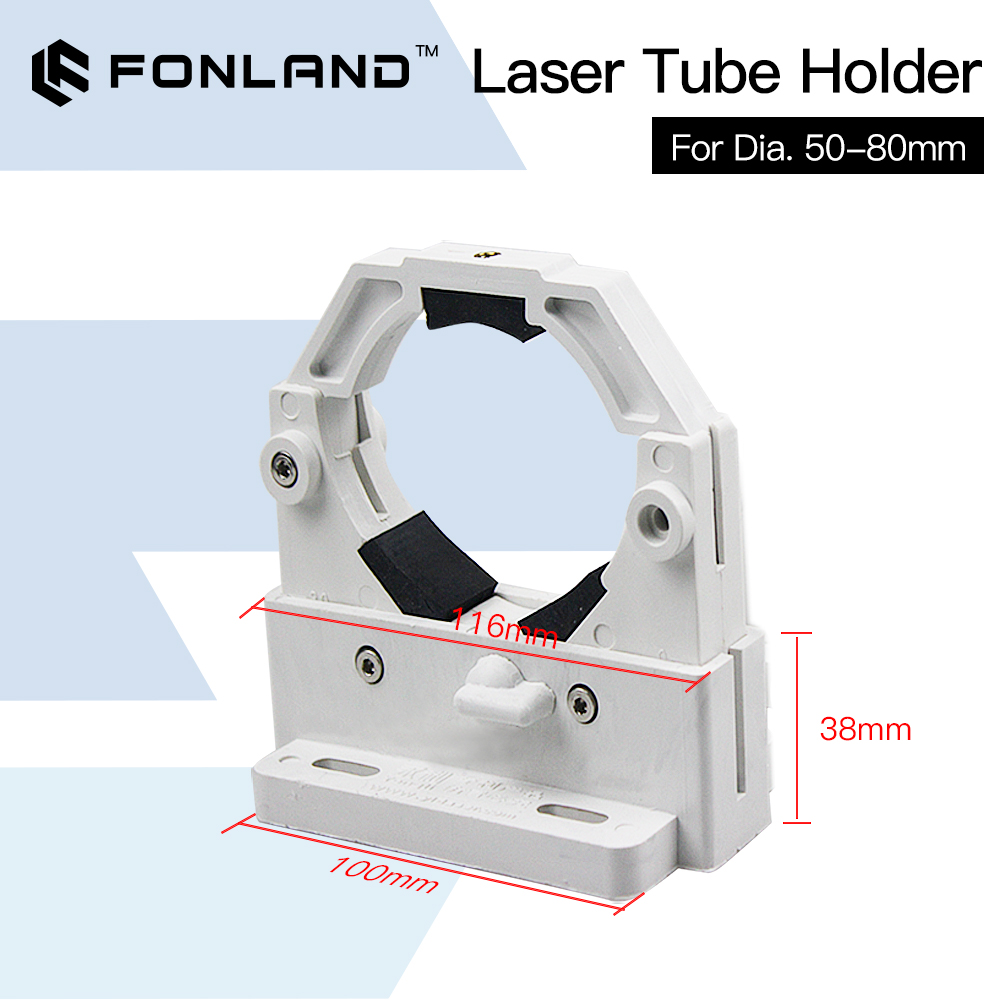 FONLAND – Support de Tube Laser CO2, Support en plastique Flexible 50-80mm pour Machine de découpe et gravure Laser 50-180W, 2 pièces/ensemble