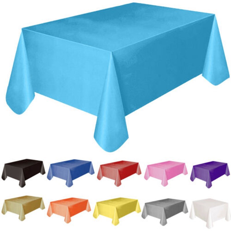 Mantel desechable de Color sólido para fiesta de cumpleaños, boda, Navidad, cubierta de mesa, paño rectangular para decoración de escritorio, 137x183cm