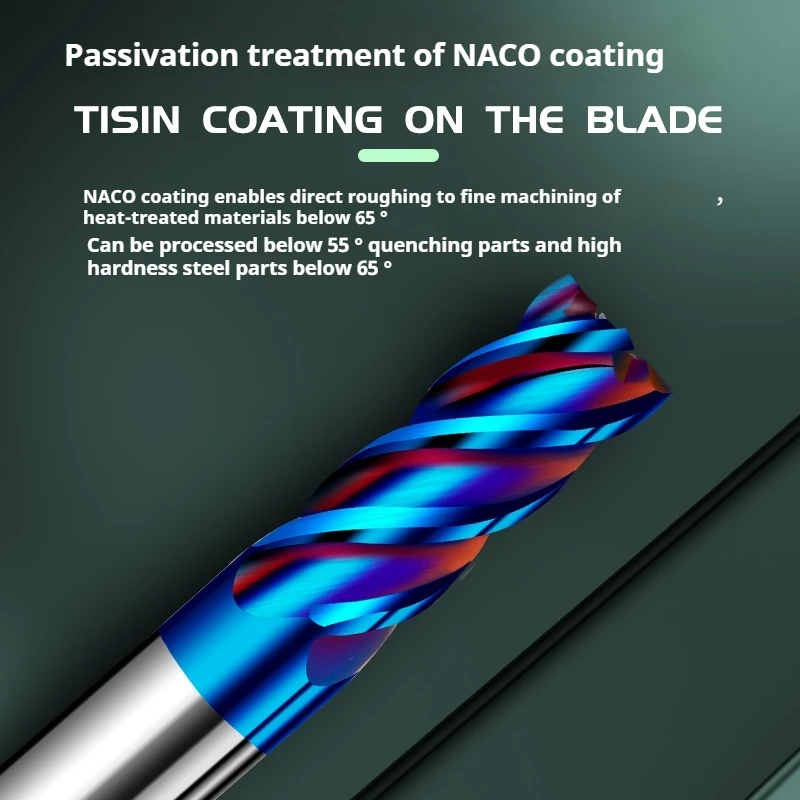 HRC65 4 Flutes carbide end mill milling tools Alloy Coating Tungsten Steel endmils Cnc machine cutting tools end mills
