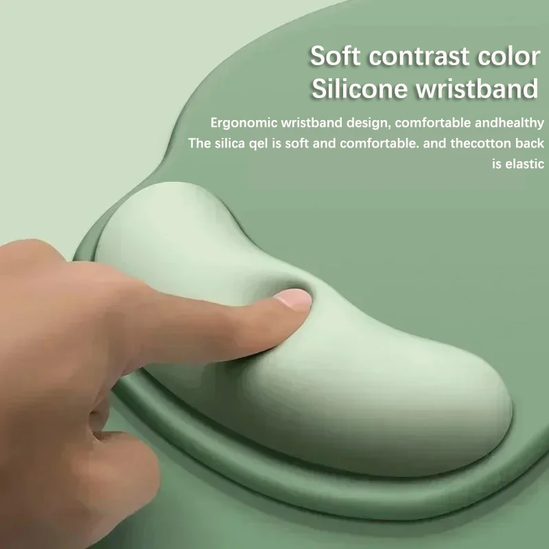 Gradient color mouse pad comfortable wrist rest non-slip mouse pad soft mouse pad wrist rest computer desktop silicone mouse pad