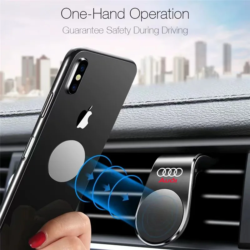 1szt Magnetyczny uchwyt samochodowy na telefon Metalowy stojak Akcesoria do Audi A6 C5 C6 C7 C8 A4 B5 B6 B7 B8 B9 S3 S4 S5 Q3 8U Q5 8R Q7 Q8 TT