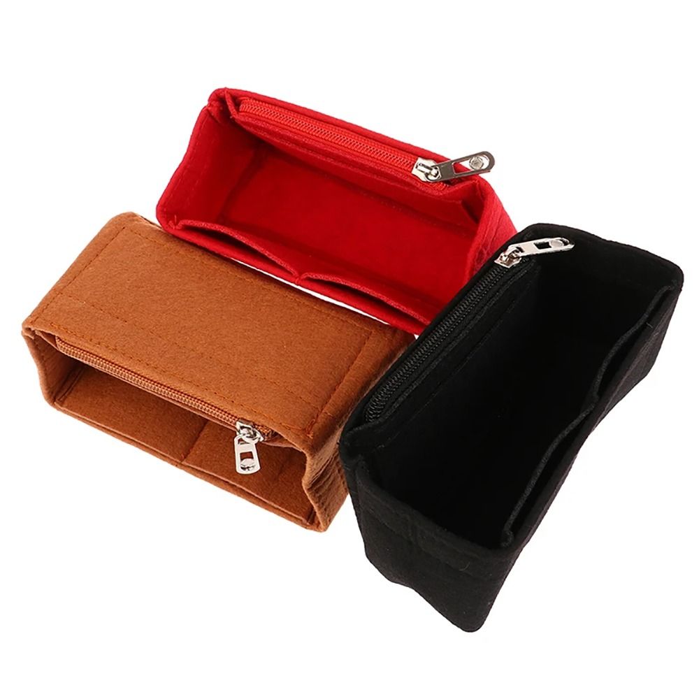 1Pcs Multi-Pocket Bag Organizer for Longchamp Mini Bag Storage Bag The Liner Bag Felt Purse Insert Handbag Liner Bag