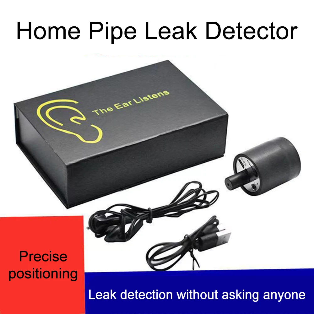 Detector de vazamento de água/monitor de vazamento subterrâneo de alta sensibilidade de 3,28 pés//com focado em fones de ouvido nível de som ajustável