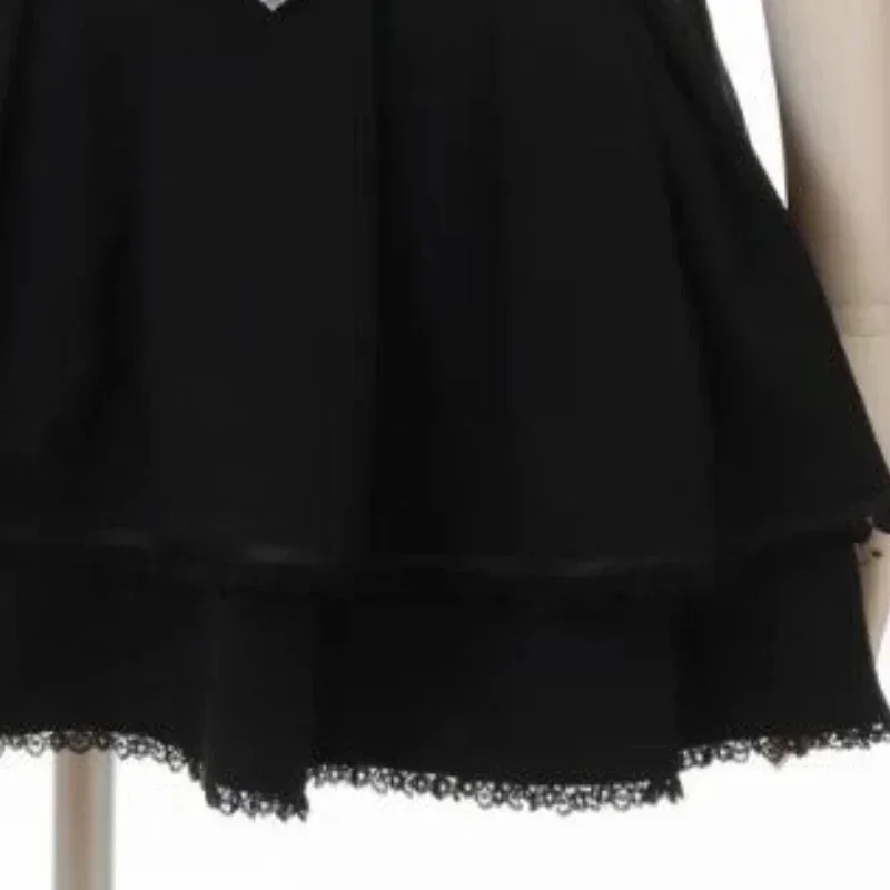 Mini Faldas japonesas Kawaii con forma de pastel para mujer, Jupe Fairy Bandage, Lolita, cintura alta, Y2k, estética, dulce encaje, Faldas góticas JK