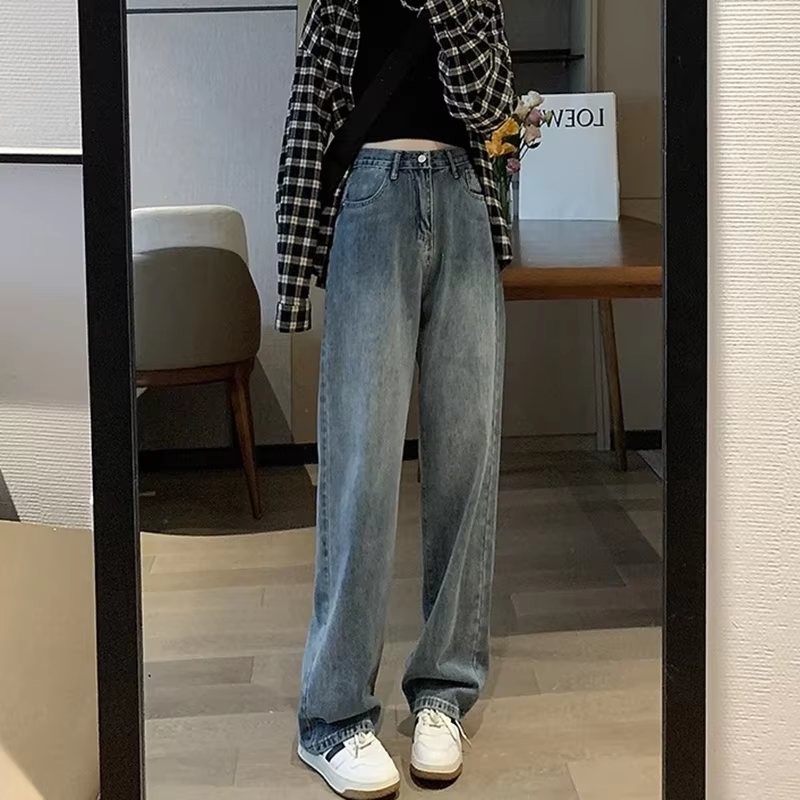 New Autumn And Winter Styles Suitable For All Seasons Basic Jeans For Women High Waist Retro Wide Leg Versatile And Casual Jeans
