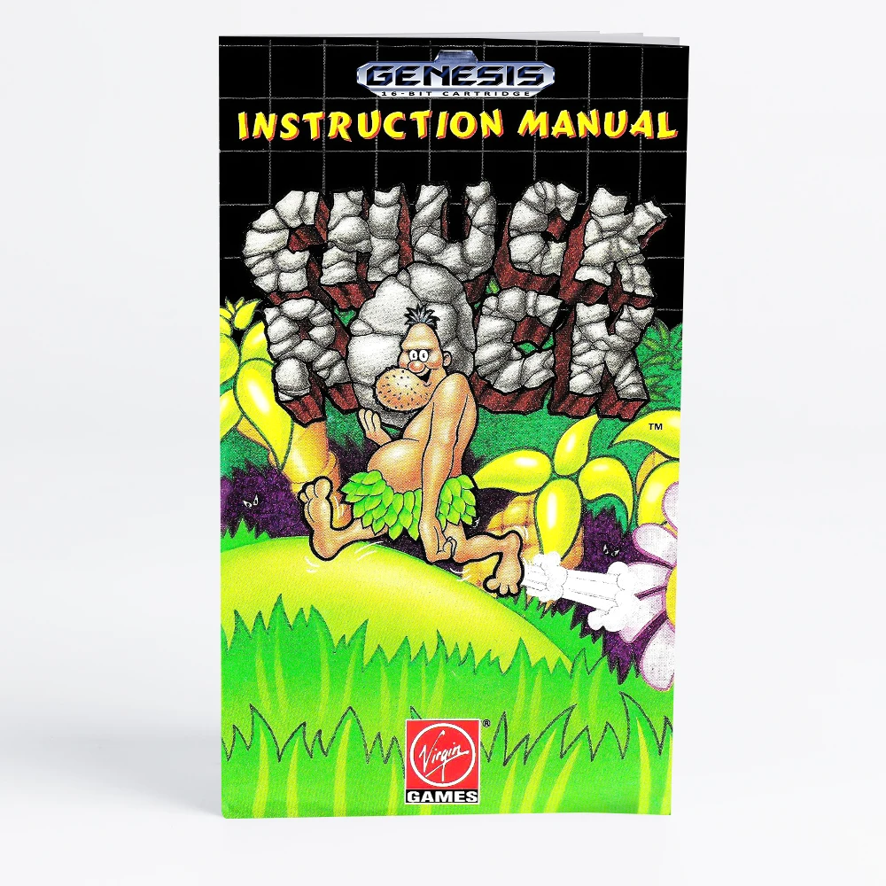 Kartrid game Retro Chuck Rock 16bit untuk konsol video game Sega Genesis Megadrive