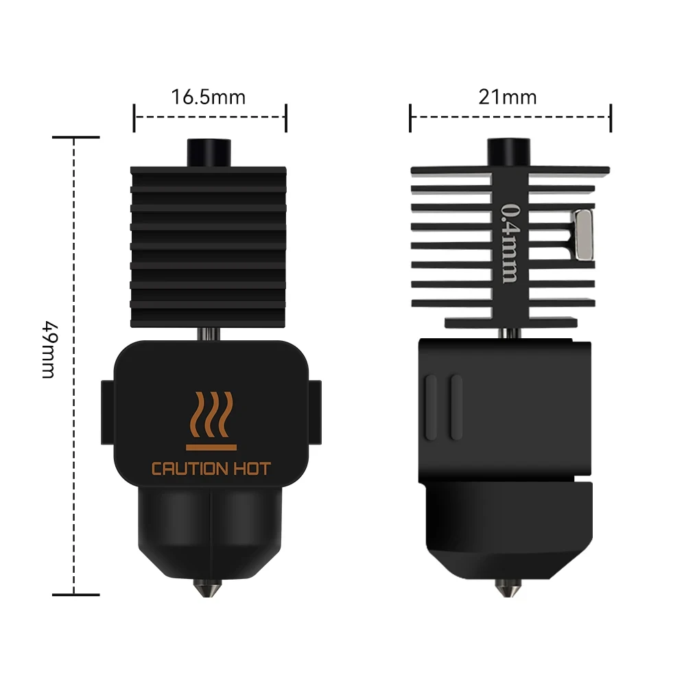 3D-Drucker-Teil-Hotend-Kit für Bambu Lab A1 A1 Mini Fast Speed Hot End Assembly 0,2 0,4 0,6 0,8 mm Düse aus gehärtetem Stahl