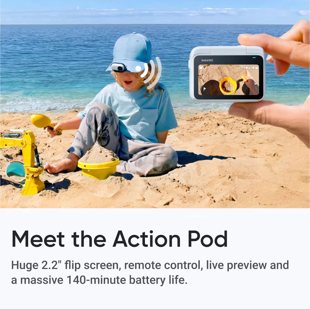 Original Insta360 GO 3S 4K Tiny Portable Vlogging Camera,Hands-Free POVs, Mount Anywhere, Stabilization, 10m Waterproof, Pet POV
