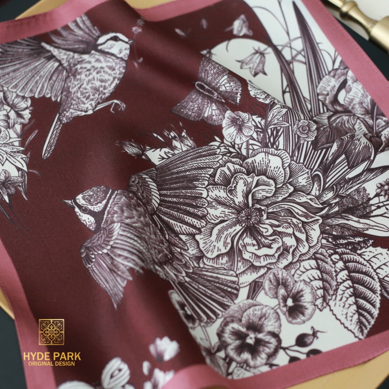 Hyde Park Silk Pocket Square Wedding Men's Blue Wine Red British Sle Wedding Suit Chest Scarf Square Silk Handkerchief