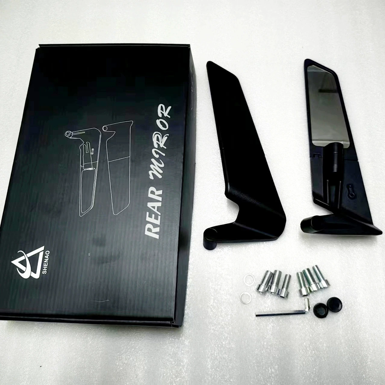 Per Kawasaki Z900 Z650 2021 2022 2023 Specchietti moto Stealth Winglets Kit specchi specchietti regolabili Specchietti alari moto