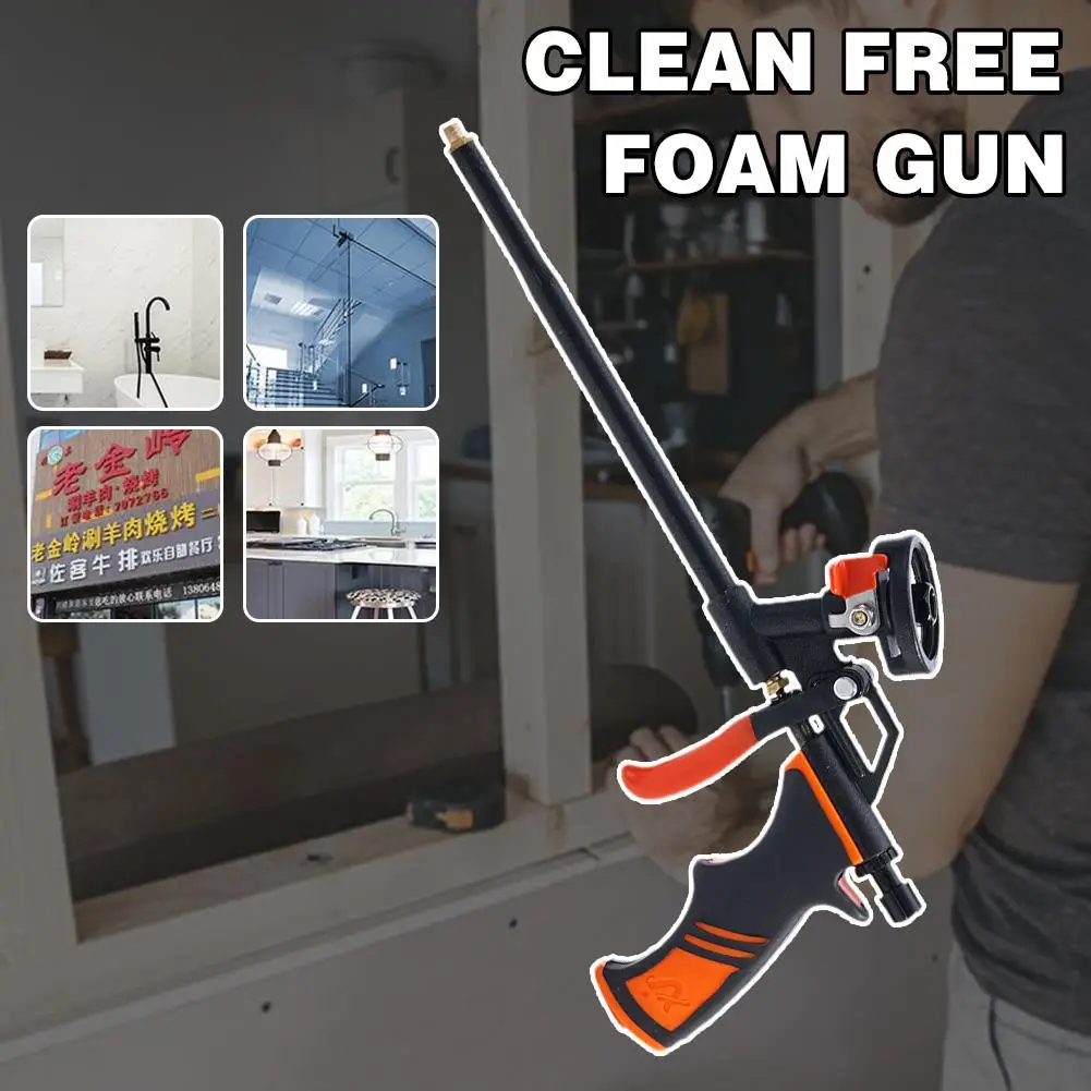 1pc Polyurethane Foam Agent Perfluorocarbon Foam Gun Manual Tool For House Renovat Expansion Foam Spray Gun Free Cleaning
