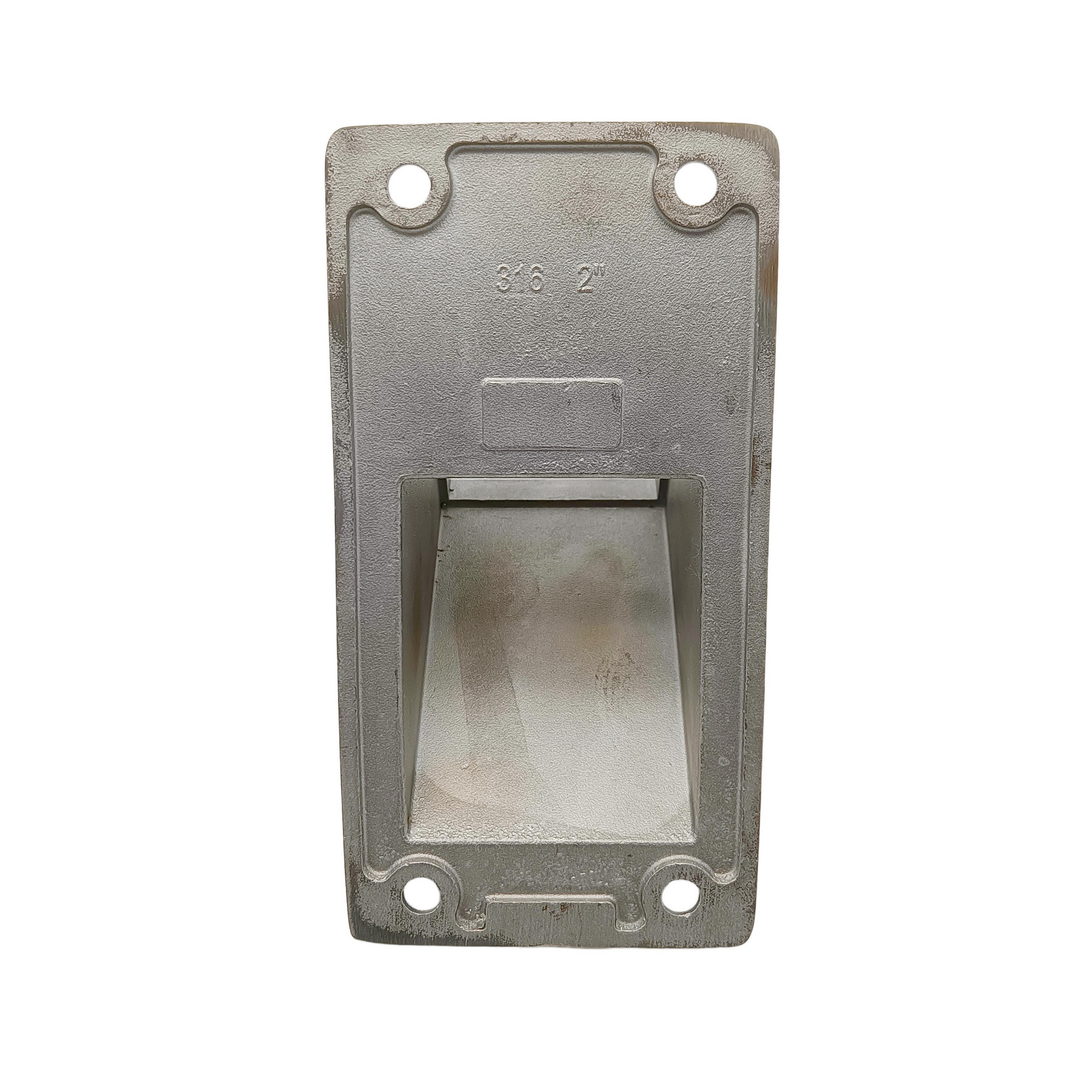 หน้าแปลนราวบันไดกลางแจ้งในร่มสแตนเลส 316 สําหรับท่อราวบันไดสี่เหลี่ยมขนาด 50.8 มม