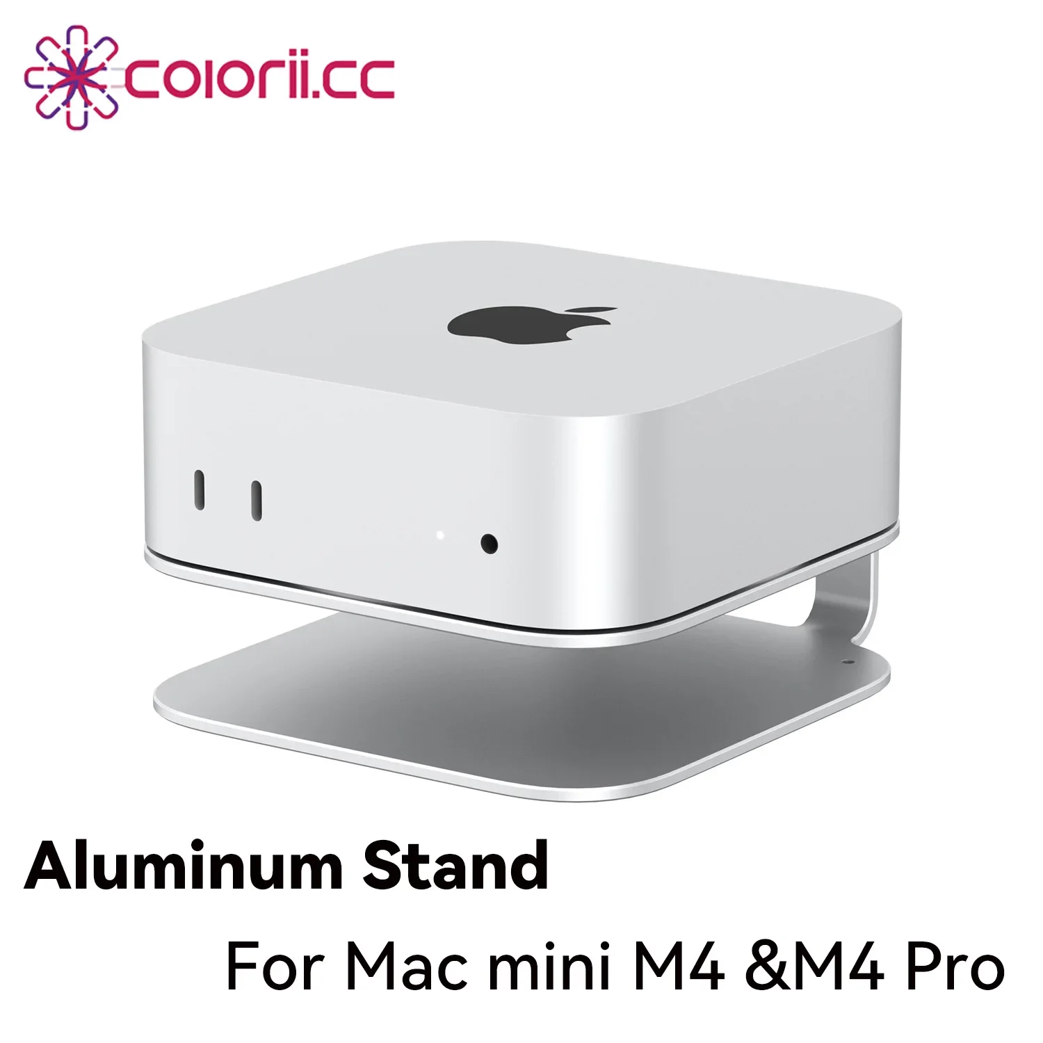Mac mini suporte de mesa para mac mini m4/m4 pro 2024 dissipação de calor montagem de alumínio doca acessórios de suporte de refrigeração