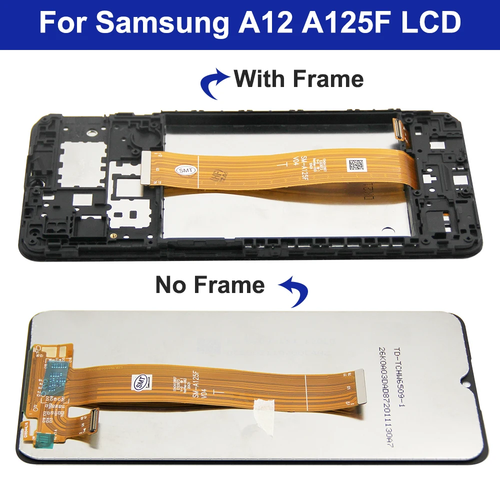 6.5 polegada para samsung a12 a125 display lcd com quadro digitador da tela de toque replacemen para samsung SM-A125F a125f/ds display