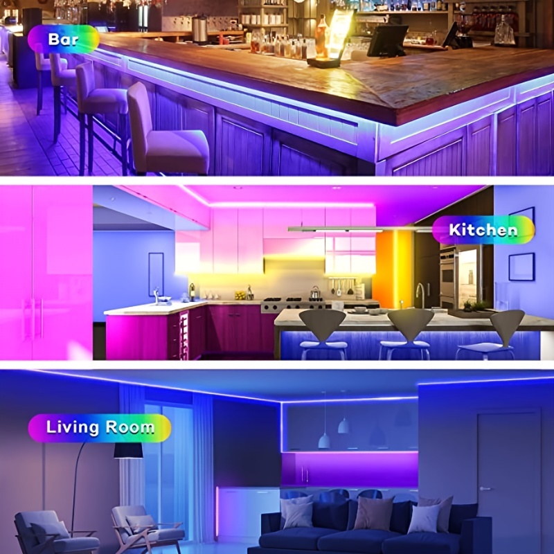 Tira de luces Led con USB para decoración del hogar, cinta Flexible de Diodo con Control remoto por aplicación, para pared de habitación, 5050 RGB, 5V