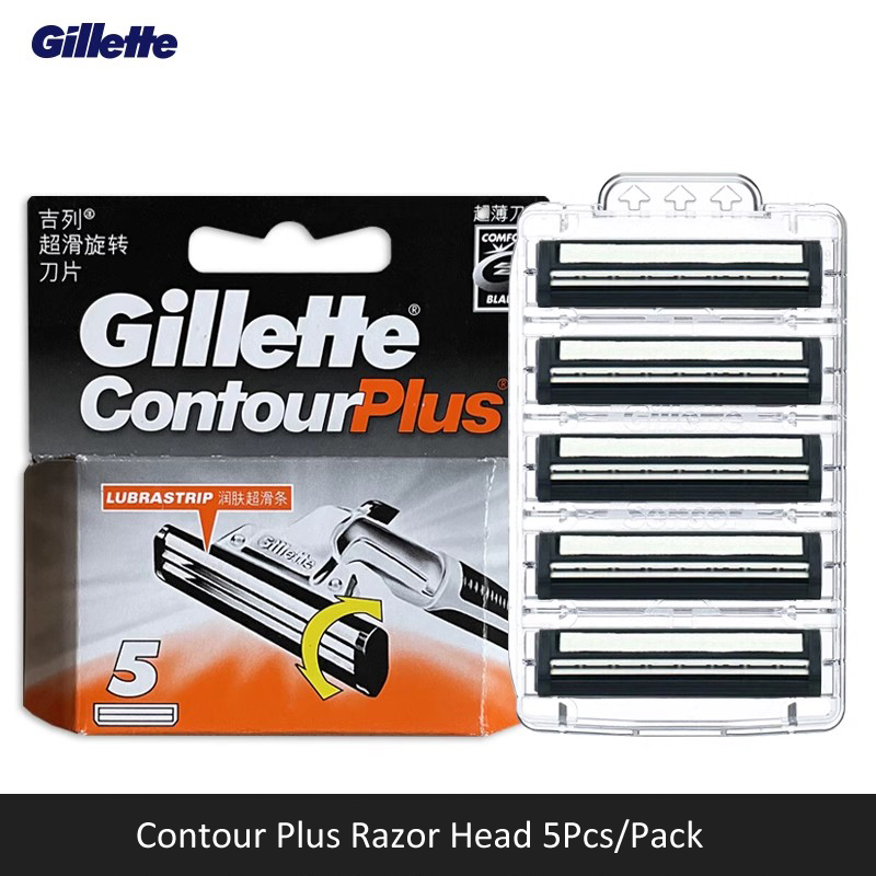 Gillette ContourPlus Razor Heads Piovting Head Twin Blades with New Improved Lubricating Strip For ContourPlus Vector 2 FEIYING