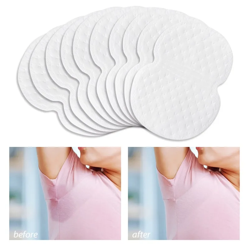 Almofadas brancas para axilas, verão, mulheres, homens, invisível, respirável, absorvente de suor, portátil, algodão, almofadas de suor, acessórios de moda