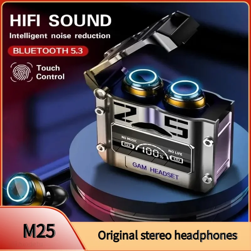 Nuevos auriculares inalámbricos M25 TWS con Bluetooth, auriculares estéreo con Control táctil y reducción de ruido para Xiaomi y Iphone