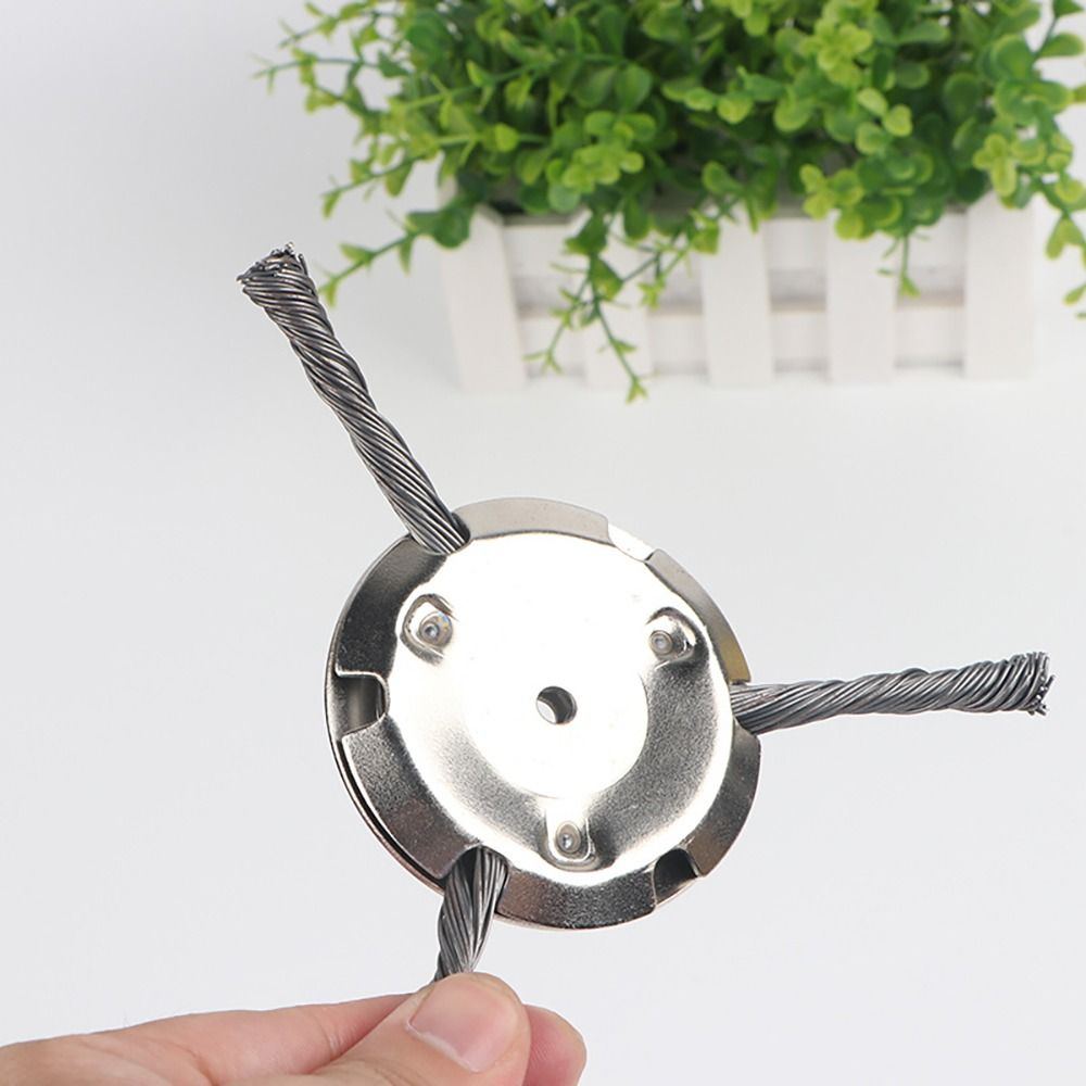 1Pcs 6 inch Universal Weed Brush Head Steel Wire Wheel Grass Trimmer Head Removal Moss Rust Lawn Mower Grass Trimmer Heads