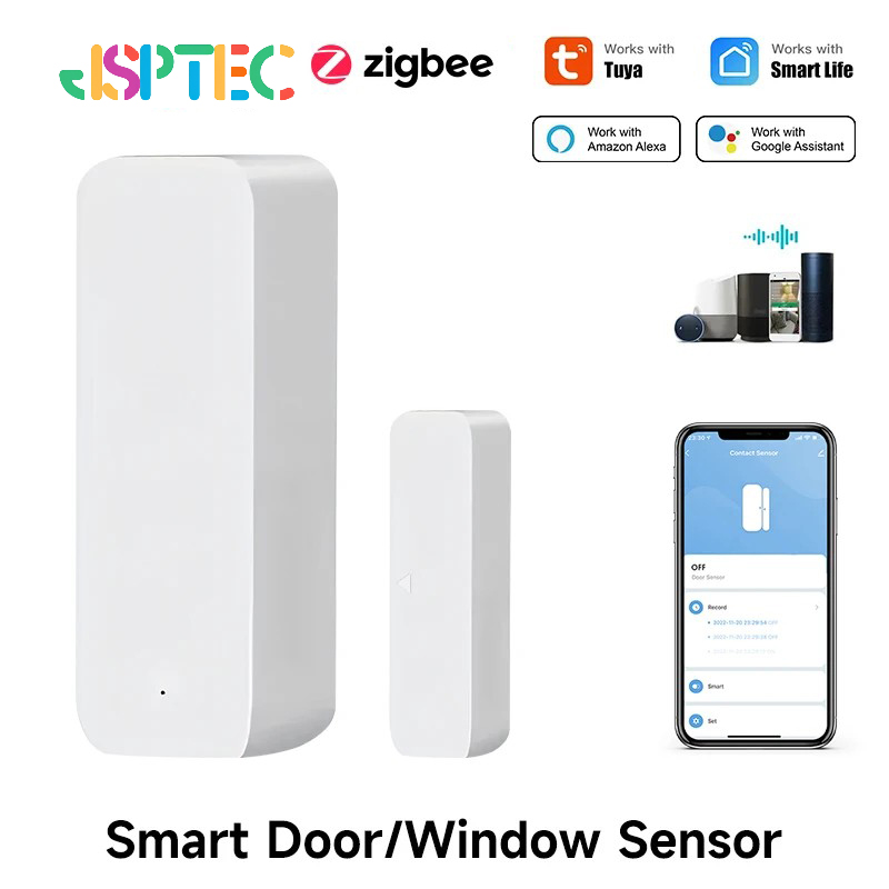 Czujnik drzwi Zigbee Bezprzewodowy magnetyczny czujnik otwarcia okna zamknięcia Alarm działa z Zigbee2MQTT Alexa Google Need Gateway tuya