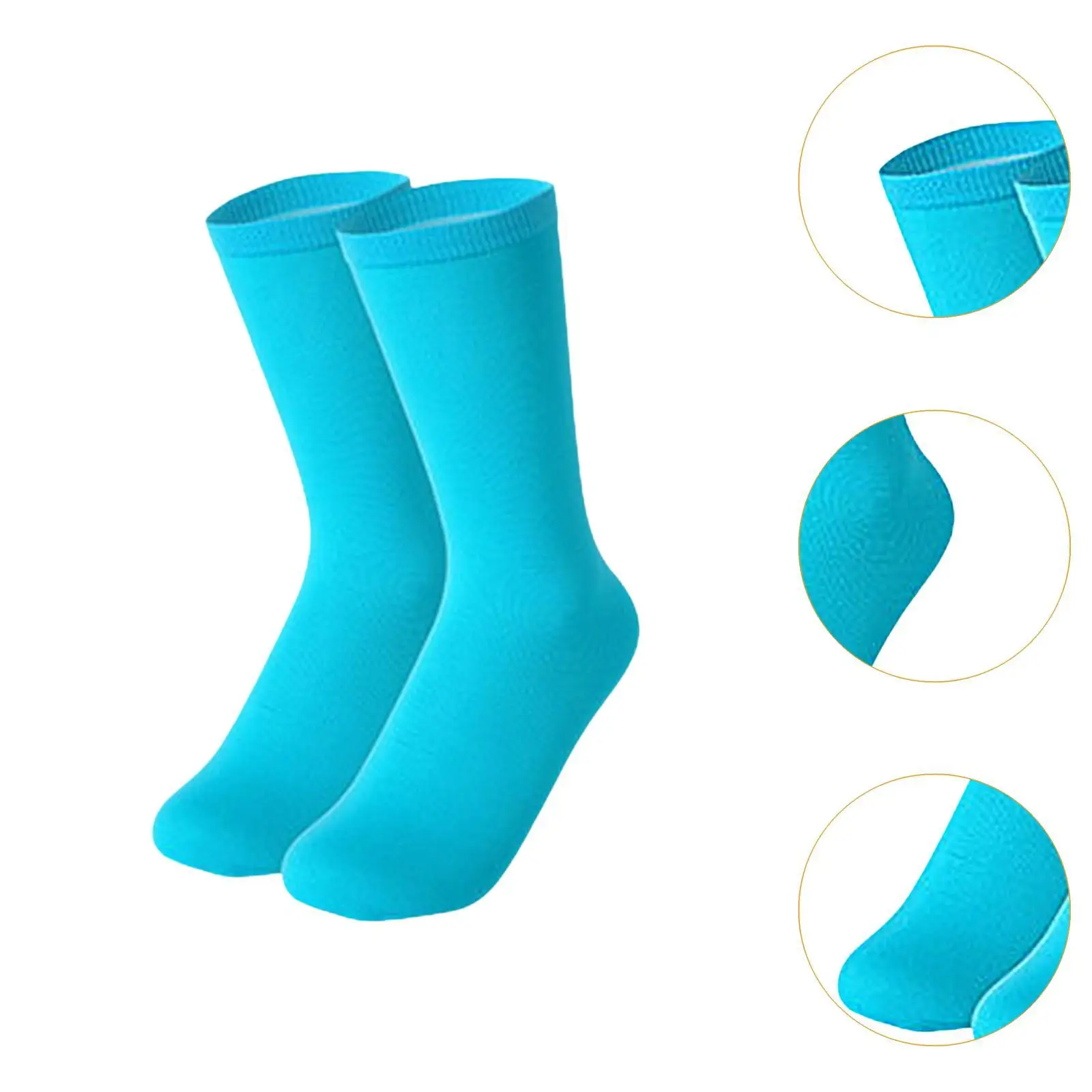 Ice Skating Socks Solid Color Figure Skating Socks Knee High Tights for Workers
