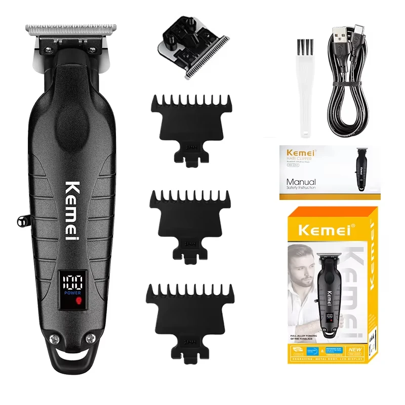Kemei KM-2293 Haarsnijmachine Professionele oplaadbare kapper Tondeuse Elektrische tondeuses Draadloos voor mannen