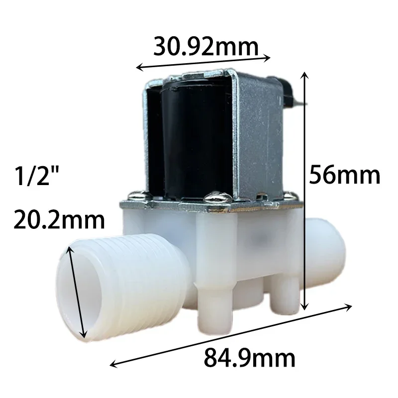 IKFAE 1/2" 3/4" Water Control Valve Controller DC 12V 24V AC220V Male Solenoid Valve Switch Normally Closed Normally Open