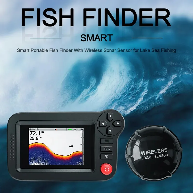 Fish finder high-definition underwater sound detector, wireless phone, visible underwater raft fishing device, Leqi new model