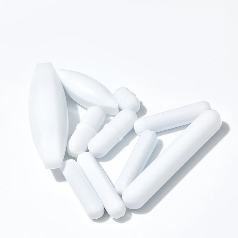 PTFE 磁気ミキサー撹拌バー耐食性プレーンスピンバー生物学的スターラー撹拌バーロッド化学研究、5 個